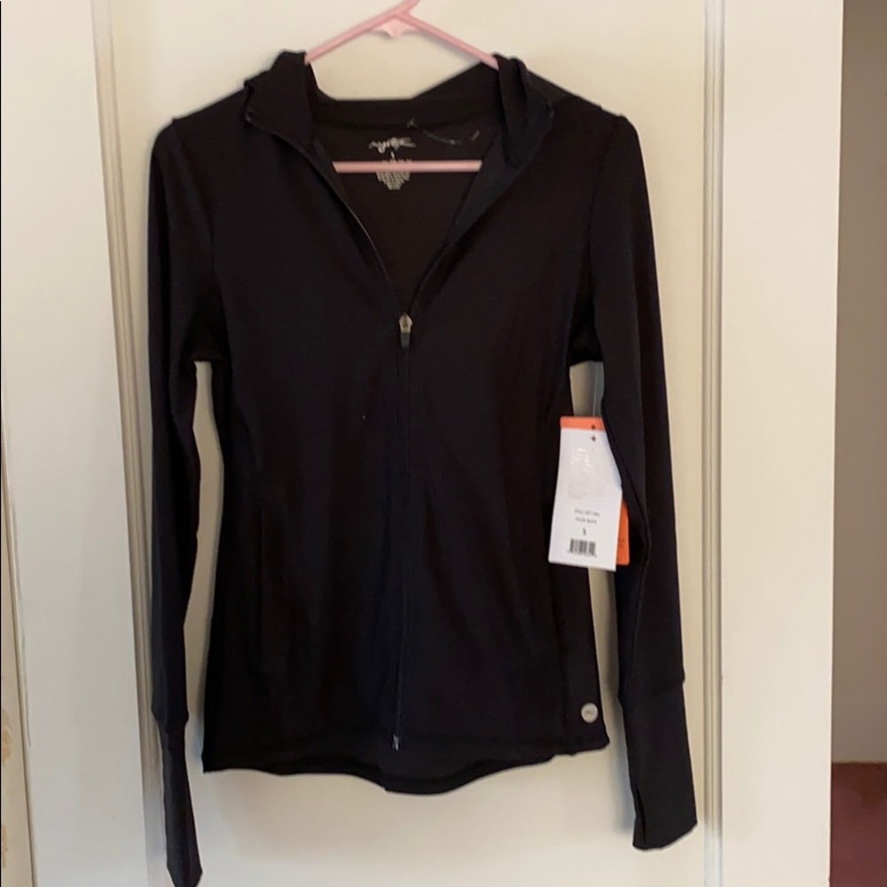 Gottex hooded zip up workout jacket